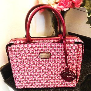 Brangio Italy Galaxy Stars Clover Designer Purse Tote, Pink- New with Tags